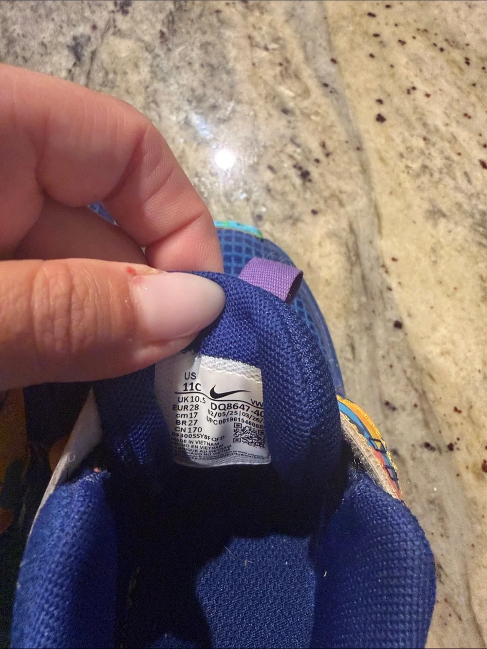 Nike Kids Blue Multicolor Strap Sneakers